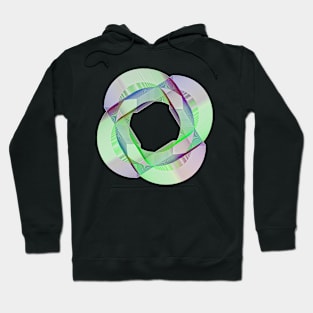 Geometric galaxy planet green purple Hoodie